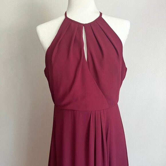 BHLDN TEAL EMERALD CHIFFON KEYHOLE SLIT EVENING FORMAL GOWN DRESS OB061859 - XS - Picture 6 of 13